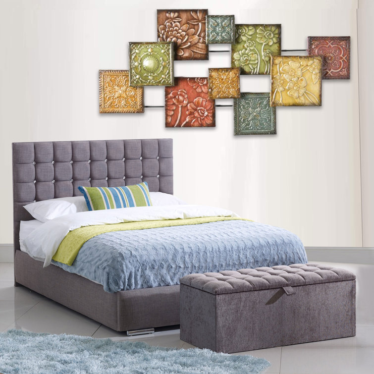 Brayden Studio Atlanta Plush Fabric Upholstered Bed Wayfair.co.uk